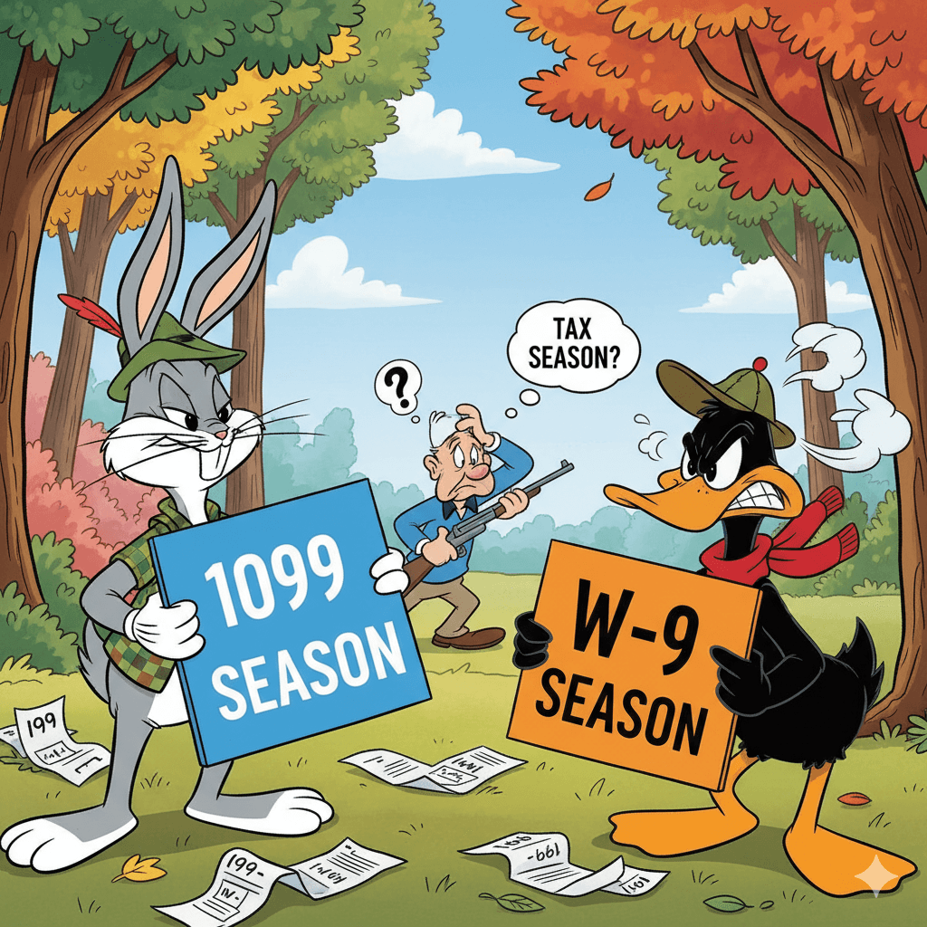 Cover Image for It's 1099 season, no it's W-9 season. File!